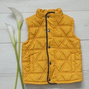 *💖Yellow puffy winter vest jacket